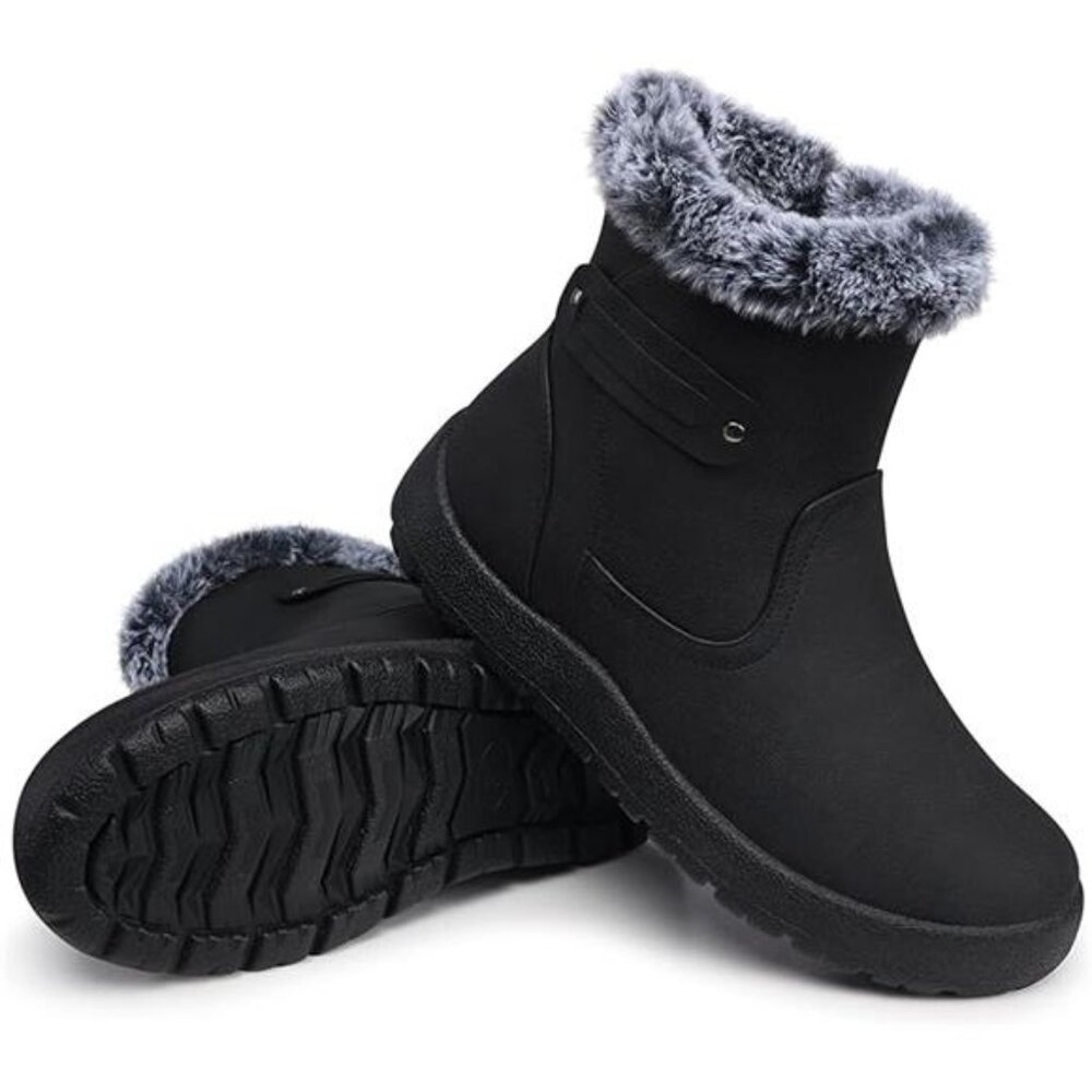 Women's Snow Boots Winter Fur Lined Waterproof Anti-Slip Boots - Picture 6 of 6